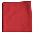 Cloth Rag, Microfiber, Red, 16", PK 20