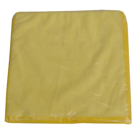 Cloth Rag, Microfiber, Yellow, 16", PK 20
