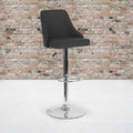 Chair, Trieste, Adj Barstool, Black Fabric