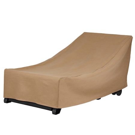 Essential Latte Patio Chaise Lounge Cover, 74"x34"x32"
