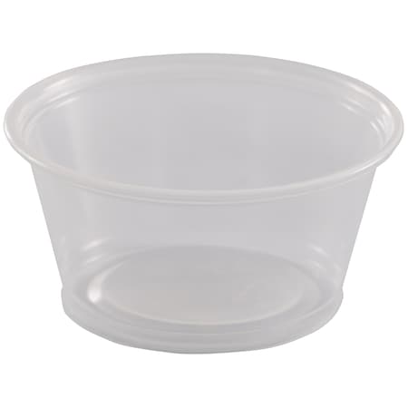 Plastic Portion Cup, 3.25oz., Clear, PK2500