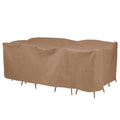 Essential Tan Patio Recta/Oval Table Set Cover, 90"x60"x32"