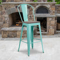 Metal Bar Stool, 30", Mint