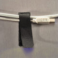 Back-to-Back Strap, Adhesive, 3 in, 1 in W, Black, 5 PK