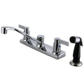 Kitchen Faucet, Manual, 8" Mount, 4 Hole