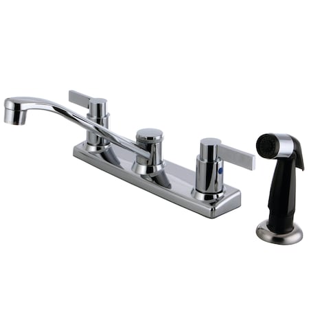 Kitchen Faucet, Manual, 8" Mount, 4 Hole
