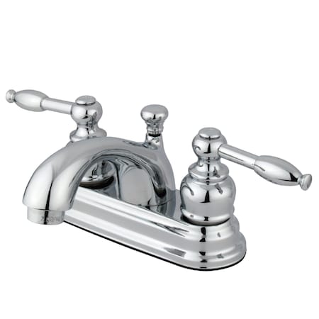 Dual Handle FB2601KL 4" Centerset Lavatory Faucet wi, 4" Mount, Polished chrome 3 Hole