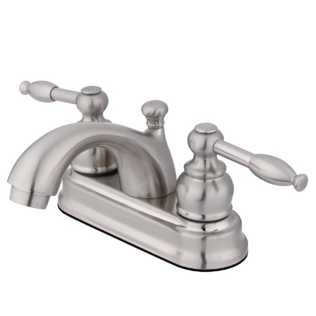 Dual Handle FB2608KL 4" Centerset Lavatory Faucet wi, 4" Mount, Brushed Nickel 3 Hole
