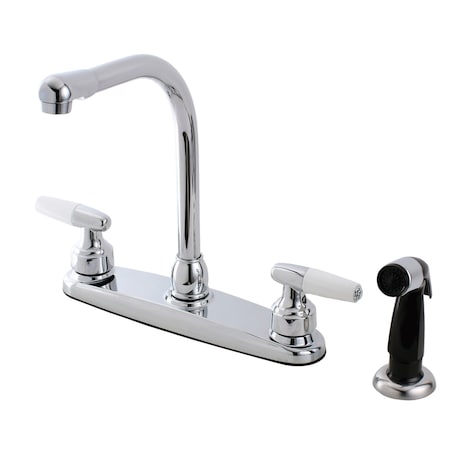 Kitchen Faucet, Manual, 8" Mount, 4 Hole