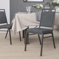 Dark Gray Fabric Banquet Chair