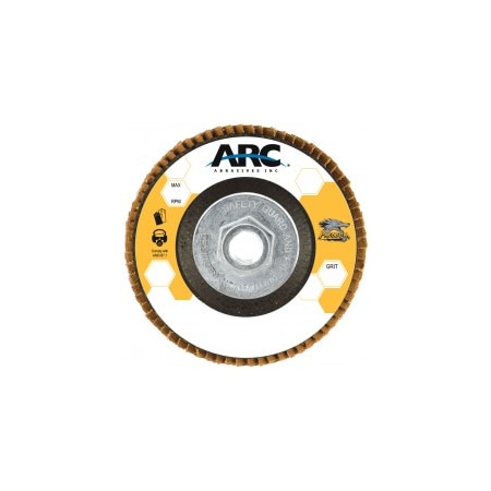 7" x 5/8"-11 T27 - Flat Face Performance Coated PREDATOR Fiberglass Flap Disc, 60 Grit