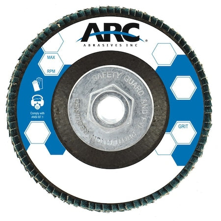 7" x 5/8"-11 T29 - Angle Face SZA Fiberglass Flap Disc, 40 Grit