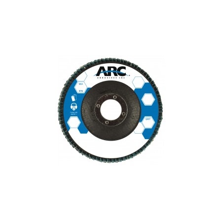 7" x 7/8" T27 - Flat Face SZA Fiberglass Flap Disc, 120 Grit