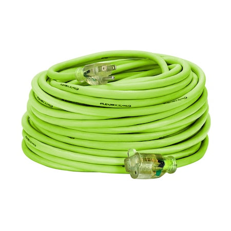 SJTW Extension Cord, 14 AWG, Outdoor, 14/3, 1 Outlets, Green, 100 ft