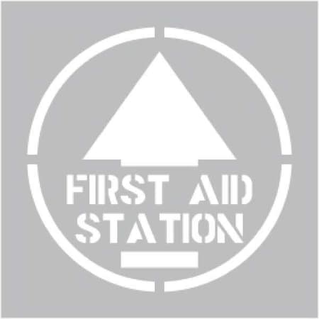 Floor Stencil, 24"x24", First Aid