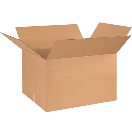 26 in x 20 in x 16 in Shipping Box, Kraft, Corrugate, Single Wall, 32 ECT