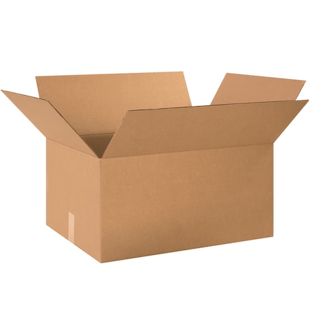24 in x 18 in x 12 in Shipping Box, Kraft, Corrugate, Single Wall, 32 ECT