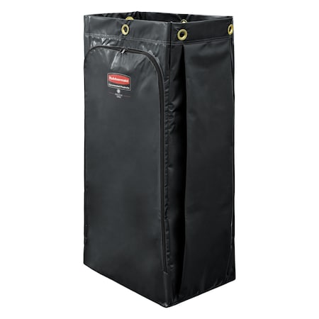 Janitorial Cart Vinyl Bag, 34 gal Cap, Blk