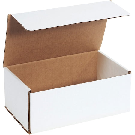 10 in x 6 in x 4 in Inside H, Literature Mailer, White, Corrugate, Single Wall