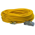 SJEOW Extension Cord, 12 AWG, Outdoor, 12/3, 3 Outlets, 5-15R, Yellow, TPE, 5-15P, 100 ft