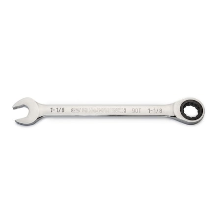 1-1/8" 90-Tooth 12 Point Ratcheting Combination Wrench