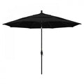 Patio Umbrella, Octagon, 110.5" H, Sunbrella Fabric, Black