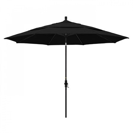 Patio Umbrella, Octagon, 110.5" H, Sunbrella Fabric, Black