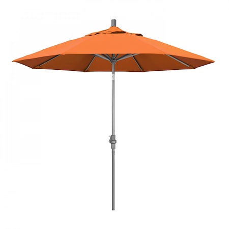 Patio Umbrella, Octagon, 102.38" H, Sunbrella Fabric, Tangerine