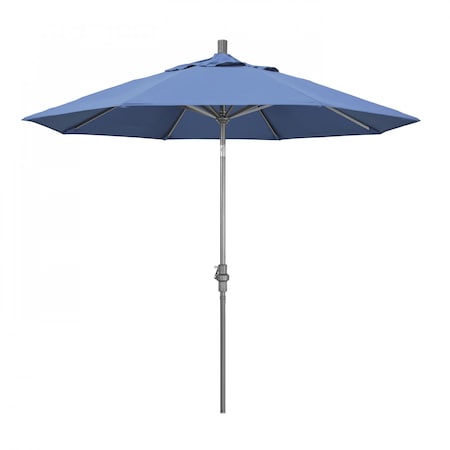 Patio Umbrella, Octagon, 102.38" H, Olefin Fabric, Frost Blue