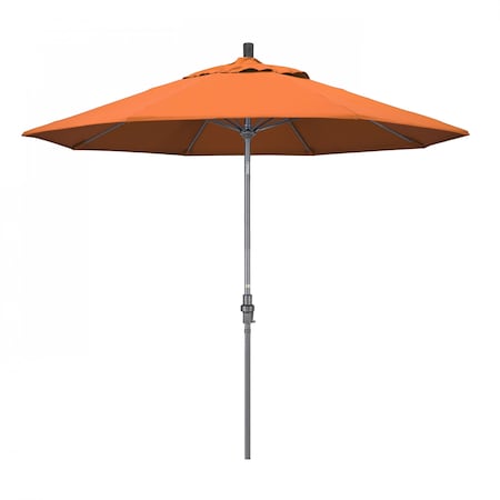 Patio Umbrella, Octagon, 101" H, Sunbrella Fabric, Tangerine