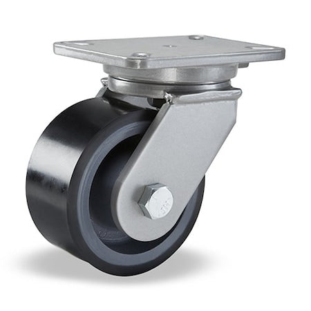 Plte Caster, Swvl, Poly, 6", 2860 lb.