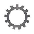 Tooth Lock Washer, Carbon Steel, Plain Finish