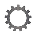 Tooth Lock Washer, Carbon Steel, Plain Finish