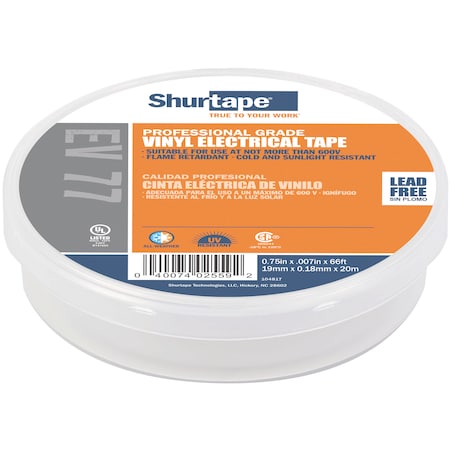 Electrical Tape, Gray, 3/4"X66Ft