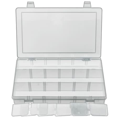 Plstc BoxAdj 11""x6 3/4"" Small,18 Cmprtm with 1 3/4"" H x 11"" W