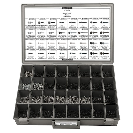 Phillips Screw Assortment,880 PCS