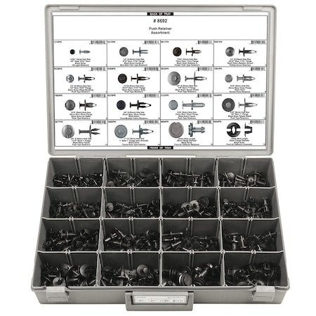 Push Retainer Assortment,345 pcs.