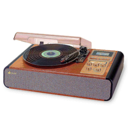 Turntable with Cassette and Radio