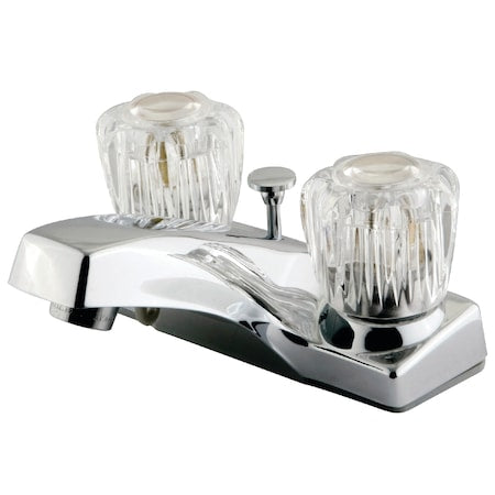 Dual Handle KB101B 4" Centerset Lavatory Faucet, 4" Mount, Polished chrome 3 Hole