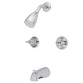Tub and Shower Faucet, Polished Chrome, Wall Mount