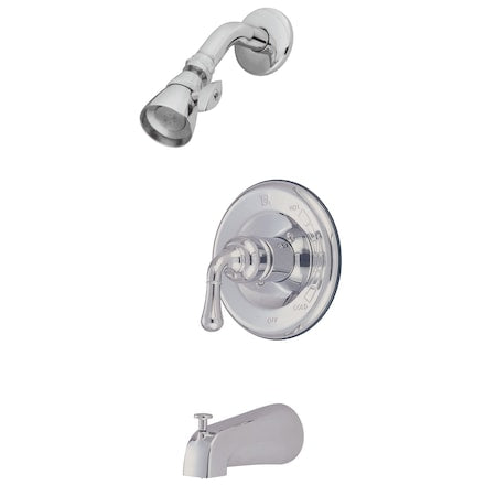Tub and Shower Faucet, Standard, 3, Wall Mount, Polished Chrome