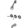 Tub and Shower Faucet, Brushed Nickel, Wall Mount