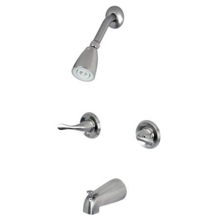 Tub and Shower Faucet, Brushed Nickel, Wall Mount