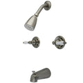 Tub and Shower Faucet, Brushed Nickel, Wall Mount