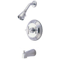 Tub and Shower Faucet Polished Chrome, Wall Mount