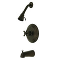 Tub and Shower Faucet, Standard, 3, Wall Mount, Oil Rubbed Bronze