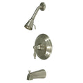 Tub and Shower Faucet, 3, Wall Mount, Brushed Nickel