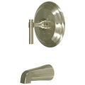 Tub and Shower Faucet, Standard, 2, Wall Mount, Brushed Nickel