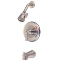 Tub and Shower Faucet, Brushed Nickel, Wall Mount