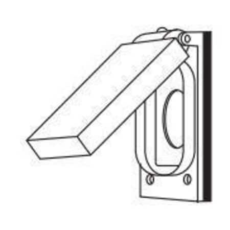 Box Cover, Single Gang Gang, Aluminum, Round Receptacle Cover Type
